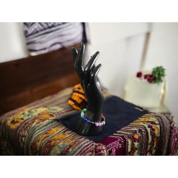 Rainbow Chakra Healing Beaded Bracelet Multi-Colored Unisex Reiki Energy Spiritu - Picture 4 of 11